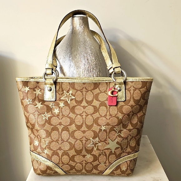 Coach Handbags - Coach Gold and Tan Tote Bag